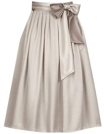 Famzuneu Damen Dirndl Schürze Lang - Midi Dirndlschürzen Trachtenschürze Hochzeit Mittelalter Dirndlschürze Festlich Elegant Bayrische Trachtenmode für Oktoberfest Karneval