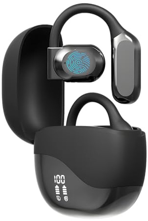 AI Kopfhörer Übersetzer, 2025 Neu Kabellose Übersetzungs-Kopfhörer, 5.3 Bluetooth-Ohrhörer 144 Sprachen KI Kopfhörer mit Echtzeit Übersetzung AI Translating Ear Buds für Studium Business (Schwarz)
