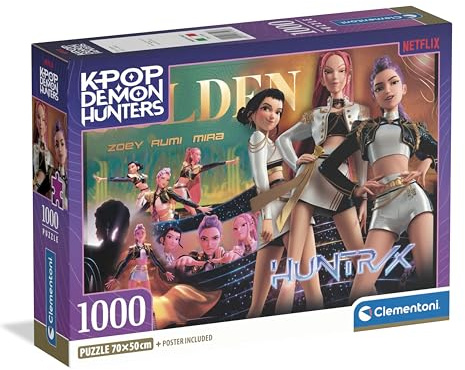 Clementoni Kpop Demon Hunters Puzzle 1000 Teile Erwachsene | in 70 x 50 cm - Puzzle Erwachsene anspruchsvoll von Clementoni 37126