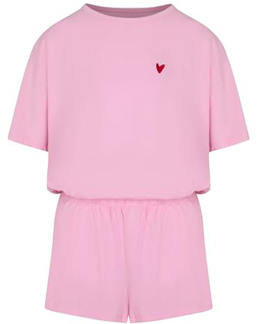 HUNKEMÖLLER Pyjama-Set aus Baumwolle - pink - M