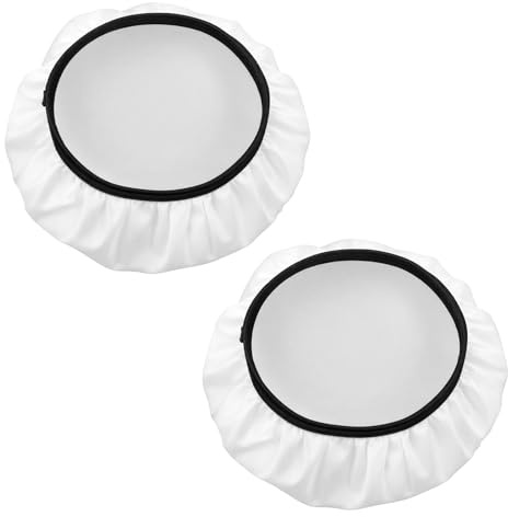 2-Pack Soft White Diffuser Sock, 7/18cm Diffuser Lamp Cover for 6 to 9 Studio Strobe Reflectors, Ring Light Flash Light, Soft Fabric Light Shade