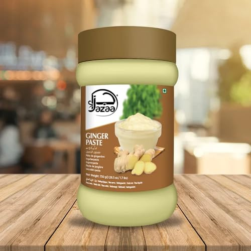 Jazaa Ginger Paste 750g Jar – Ready to Use Fresh Ginger Cooking Paste for Curry, Tea, Marinade & Sauces