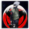 Kakashi Hatake Naruto Leinwandbild in 60x60cm Made in Germany! Preiswerter fertig gerahmter Kunst-Druck zum Aufhängen - tolles und einzigartiges Motiv. Kein Poster oder Plakat!