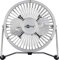 Goobay 77503 4 Zoll USB Ventilator für den Schreibtisch sorgt für frischen Wind am Schreibtisch, silber