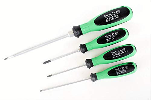 SALTUS Schraubendreher Satz 4 teilig Schraubenzieher Set Kreuz PH PZ TX Profi