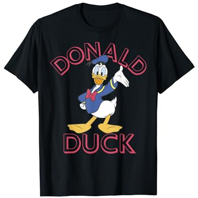 Disney Donald Duck Happy Wave Portrait Logo T-Shirt