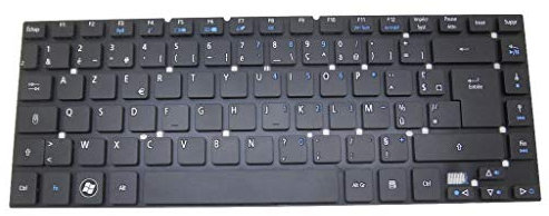 Tastiera per PC portatile Acer Aspire One 10 S1001 3830G 3830TG 4755 4830G 4830TG V3-472G V3-472P V3-472PG Timeline 3830TG Francia FR nero senza cornice
