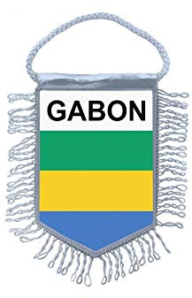 Akachafactory Fanion Mini Drapeau Pays Voiture Decoration Gabon gabonais