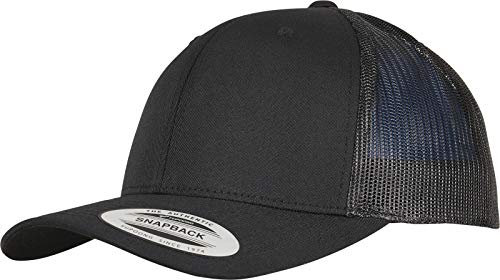 Flexfit Unisex Retro Trucker 2-Tone Kappe, Darkgrey/Wht, One Size Baseballkappe, Black