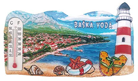 3D Baska Voda Kroatien Kühlschrankmagnet, Reise-Souvenir, Geschenk, Zuhause, Küche, Kühlschrankdekoration, Magnetaufkleber, Bastelkollektion