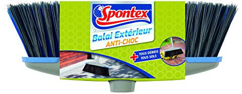 Spontex Outdoor Mop Head Compatible with All Handles Dual Action Ultra Resistant Fibres Anti-Shock Edges 1 Unit