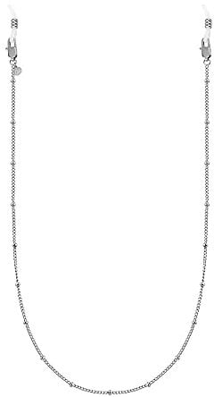GD GOOD.designs Brillenkette Damen silber (75cm) Sonnebrillenkette mit kleinen Dots - wasserfest - Silberne Brillenband Kette aus Edelstahl