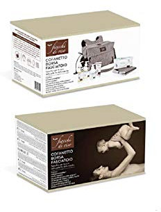 Fiocchi di Riso - COFANETTO BORSA FASCIATOIO - Kit fasciatoio neonati: Salviette Acqua NON Acqua, Pasta Cambio, Crema Fluida Corpo, Detergente Intimo Mioderm e Detergente Corpo e Capelli Talco.