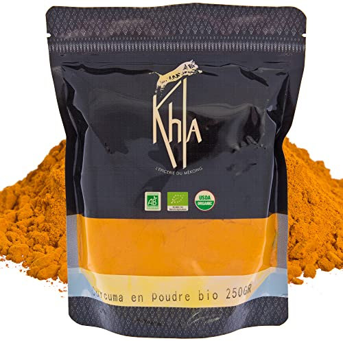 Khla - Curcuma in polvere biologica - Bustina 250 g - Radice di curcuma macinata dal Vietnam