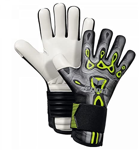 Erima Unisex Erwachsene FleX-Ray Match Torwarthandschuh, schwarz/lime, 8