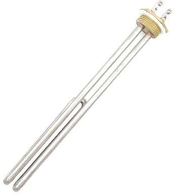 YZ-LIANG whirlpool Dryer Parts DN25 380v Tubular Water Heater Immersion Heating Element 1KW/2KW/3KW/4KW (Color : Without locknut, Wattage : 1KW 180mm)