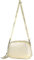 modamoda de - T238 - ital. Damen Umhängetasche Leder Medium, Farbe:Lightgold Metallic
