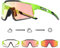 KAPVOE Photochromatische Selbsttönend Fahrradbrille TR90 Rahmen für Herren Damen Klar Sportsonnenbrille Sport Radfahren MTB Radbrille Sportbrille Fahren Baseball Laufen Rot Grün 07