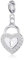 Philip Jones Heart Lock Charm Created with Zircondia® Crystals