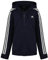 adidas Donna Essentials 3-Stripes French Terry Oversized Full-Zip Hoodie, Legend Ink F17/WHITE, S