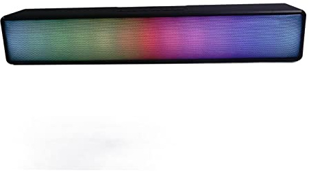 Asixxsix Computerlautsprecher, Kabelloser Bluetooth 5.1 Ddynamischer RGB-Computer-Soundbar-USB-Anschluss Kabelloser Lautsprecher mit Zwei Lautsprechern für Desktop-PC-Laptop-Tablets