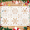 FainFun Schablone Schneeflocken Klein, 6 Stück Schneeflocken Schablone Wand, Weihnachtsschablonen, Malschablonen Weihnachten Geeignet für DIY Weihnachtsdekoration, Feiertagsdekoration (20 * 20cm) (A)