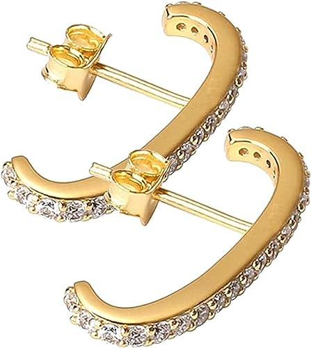 Wrap Earlobe Studs,Minimalist Suspender Ear Cuff Earrings for Women Wrap Earlobe Studs,Wrap Around Earlobe Earrings