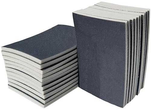 SACKORANGE 20 PCS 3 x 4 Inch 600 Grit Sanding Sponge, Ultra Fine Sanding Sponges Pads, Soft Foam Hand Sander Block Wet Dry Sandpaper for Model Drywall Metal Wood Furniture Polishing