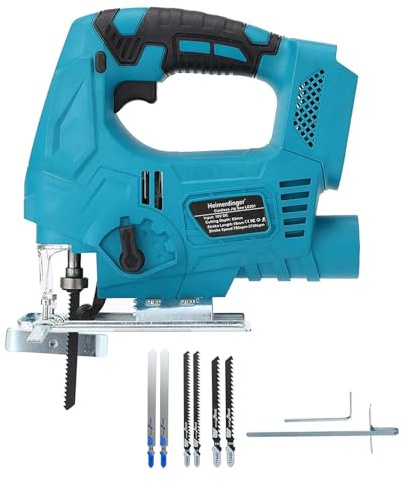 Cordless Jig Saw Compatible with Makita 18V Battery - Brushless Electric Jigsaw Tool with 0°-45° Bevel Cuts, 4 Orbital Settings for Straight, Curve, and Circle Cutting