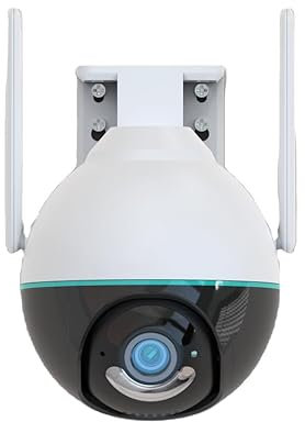 Daewoo Caméra extérieure rotative WiFi EP506 4MP, détection et Suivi de mouvements, Connexion POE, détection sonore, Vision Nocturne en Couleur, filtrage Corps Humain