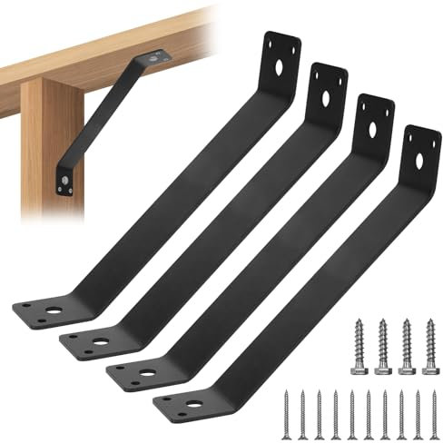 Rasugarlary Winkelhalterungen, 18,5 cm, Innenmontage, 45-Grad-Winkel, Eckstreben, Innengelenk für Holzpfosten und Balken, Schreibtischkante, Pergola, Pavillon, DIY-Kit