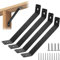 Rasugarlary Angle Brackets 4 Pcs 7.3 Inside Mount 45-Degree Angle Corner Braces Inside Joint for Wood Post and Beam Desk Edge Box Pergola Gazebo DIY Kit