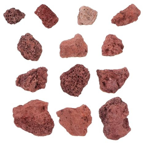 BESPORTBLE Aquarium Rocks: Fish Tank Stones Decoration Red Natural Rock for Aquarium Fish Tank Landscaping, 500g