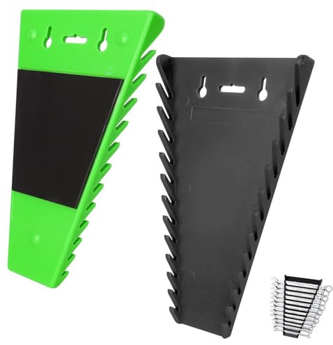 bssmmai 2 Stück Magnetischer SchraubenschlüSsel-Organizer, SchraubenschlüSsel-Rack, Werkzeugablagen, SchraubenschlüSselhalter, Halter Für Maul-RingschlüSsel, Magnetischer SchraubenschlüSselhalter