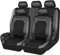 Ruby66 Auto Leder Sitzbezüge für Volvo C30 C70 S90 XC60 V40 S60 XC70 S40 S80 2000-2023 2024, Bequem Wasserdicht rutschfest Sitzschoner, Leicht zu Reinigen, Schön, Auto Zubehör,Grey