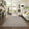 Jimri Flauschiger Teppich Läufer - Hochwertiger Kurzflor für Zuhause, Büro, Küche, Eingang, Flur, Wohnzimmer - Maschinenwaschbar - Rutschfester Teppich Waschbar - 200x280 cm - Taupe