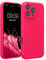 kwmobile Cover per iPhone 16 PRO Max Custodia - Back Case per Smartphone in Silicone TPU - Protezione Gommata - Rosa Shocking