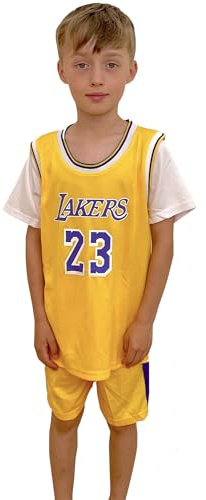 EZB Kids Basketball 2-Piece Performance Tank Top Training Jersey Top and Shorts Set | Childrens Basketball Sports Kit for Boys & Girls