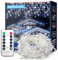 ARKOCHIC 10M Guirlande Lumineuse Rideau Noël Extérieur, 400LED Intérieur Guirlande Lumineuse Fenetre 8 Modes Étanche Décoration Noel pour Maison Mariage Balcon Chambre Jardin Patio Fête, Blanc Froid