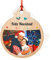 Bola de Navidad de Madera Personalizada con Tu Foto - Un Adorno Exclusivo y Sentimental para Decorar el Árbol de Navidad (Modelo 2)