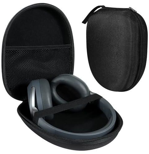 Funda Protectora Premium para Auriculares Over-Ear (21x18.5cm) - Estuche Antigolpes con Diseño Ergonómico - Bolsa de Viaje Universal para Cascos y Accesorios - Color Negro Elegante