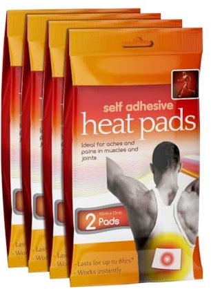 Zopper Heat Pads Self Adhesive 8 Pads Ideal for Aches and Pains in Muscles and Joints Lasts for Up to 8 Hours Works Instantly 10cm x 13cm