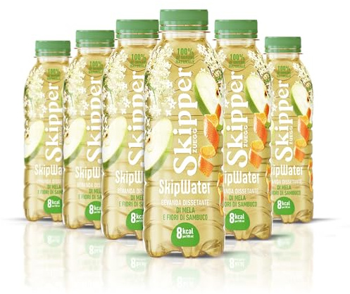 Skipper SkipWater, Bevanda Dissetante a base di Frutta Mela Fiori Sambuco