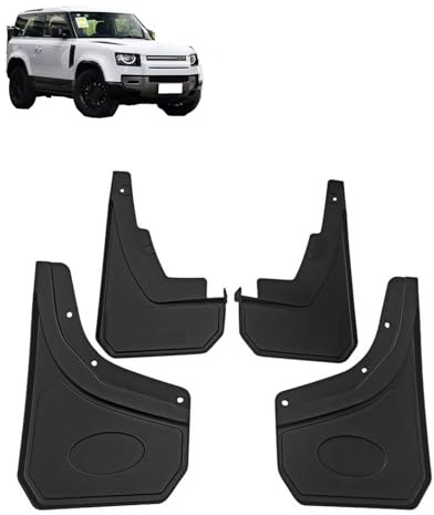 WBWBB Set Paraspruzzi Auto per Land Rover Defender 90/110 2020-2025, Kit Paraspruzzi Auto Anteriore + Posteriore da Acqua Paraschizzi per Pneumatici
