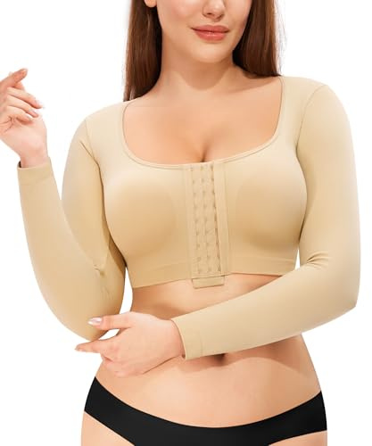 Nebility Arm Compression Sleeve Women Arm Shaper Post Surgery Post Surgery Front Closure Bra