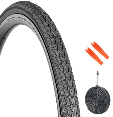 Fahrradreifen 700x35C | ETRTO 37-622, Max 50PSI Drahtreifen für Trekking-, City-, Hybrid- & E-Bike, Allwetter Straßen- und Schotterreifen