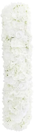 PurpleMinder Hochzeitsblumen 1m Künstliche Seidenblumen aus Seidenstoff & Perlenbaumwolle Reihe Romantische Rose Panel Hortensie für DIY Hochzeitsbogen Gartendekoration