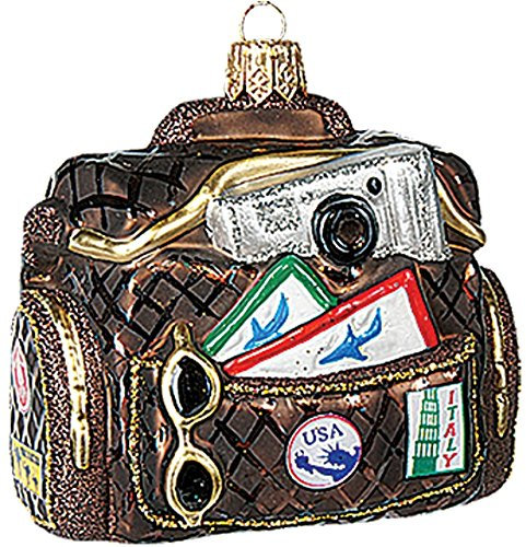 Christbaumschmuck von Gartenschätze- Tannenbaumschmuck Reisetasche, 7 cm, 0584BR