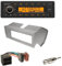 Continental TR7412UB-OR Autoradio mit Bluetooth RDS USB MP3 ohne CD-Laufwerk + 1-DIN Radioblende in schwarz + ISO-Adapter • Antennenadapter ISO -> DIN für FIAT Panda 10/1986-12/2002