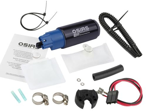 OSIAS New Universal In-Tank offset Inlet EFI 12V Electric Fuel Pump Kit (38mm )fit Kia Forte Optima Rio Sportage Soul Borrego